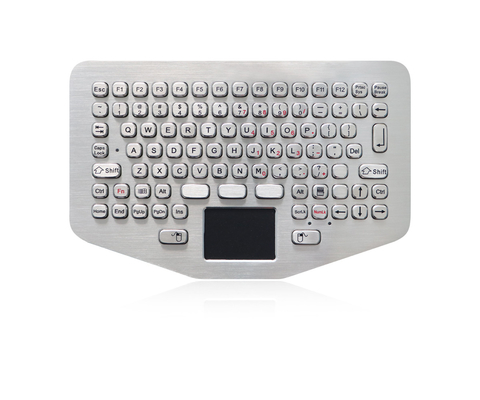 IP65 Vandal Proof Stainless Steel Keyboard Touchpad For Ruggedized Computer