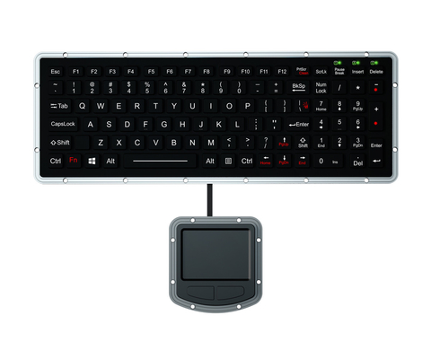 MIL-STD-810F Waterproof Vandal Proof Ruggedized Keyboard With Carbon On Gold Switch