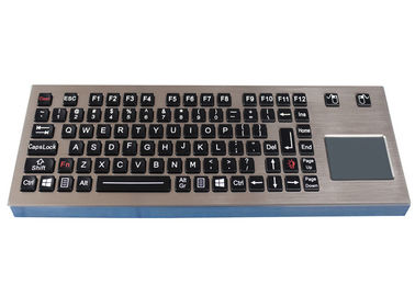 Ruggedized Desktop Waterproof Keyboard With Touchpad IP68 89 Keys Metal Backlight