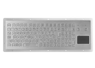 Panel Mount Metal Mechanical Keyboard Stainless Steel Kiosk With Integrated Touchpad
