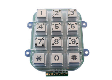 Numeric Metal Keypad 4x3 Acess Control System IP65 12 Keys Dot Matrix Interface