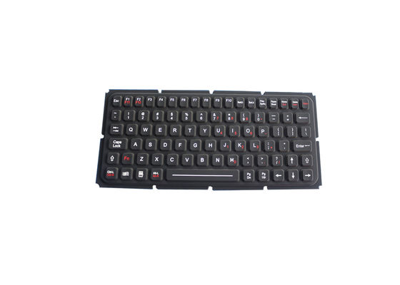 No Backlight 83 Keys Silicone Industrial Keyboard IP67 Metal Housing