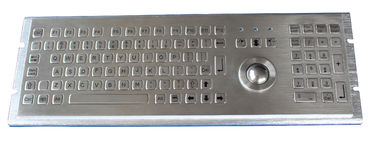 IP65  Ruggedized Keyboard  with Fn keys and trackball and rear panel mounting