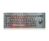 Vandal Proof Stainless Steel Mechanical Keyboard With 800 Dpi Optical Trackball Koisk Keyboard