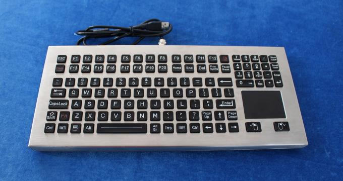 116 Keys Washable Industrial Keyboard With Touchpad Adjustable Backlight