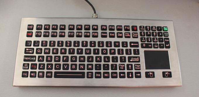 116 Keys Washable Industrial Keyboard With Touchpad Adjustable Backlight