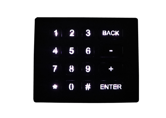 Durable 16 Keys Metal Numeric Keypad Backlit Brushed Stainless Steel