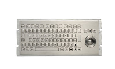 Mini Size Industrial Stainless Steel Keyboard With 25mm Trackball