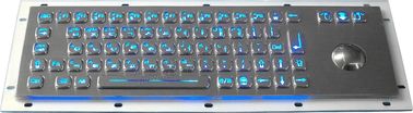 Industrial Vandal Resistant Usb Backlit Keyboard With Trackball Mouse