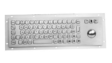 Ruggedized Waterproof Panel Mount Keyboard With Trackball , 38mm Optical