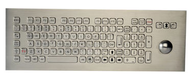 104 Key Stainless Steel keyboard With Optical / Laser Trackball , waterproof