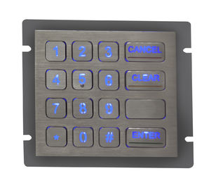 Backlight Metal Keypad With Ps / 2 Interface , Rear Panel Mounting