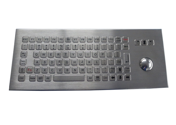 IP68 Waterproof Vandal Proof Industrial Metal Keyboard With Trackball
