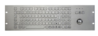 1U Industrial Metal Keyboard With Trackball Numeric FN Keys Waterproof
