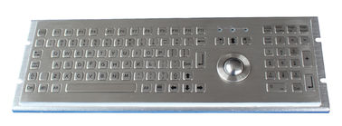 Mini Size Ruggedized Panel Mount Keyboard Fn Keys Trackball Rear Panel Mounting