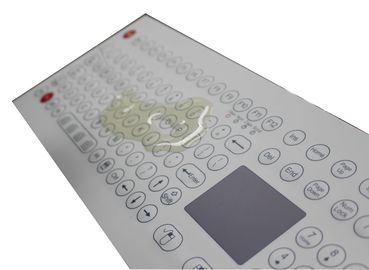 108 Key industrial computer membrane keyboard with touchpad oil proof keyboard