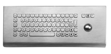 Kiosk industrial metal keyboard with trackball for public system weather - proof