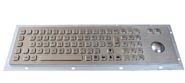 Industrial Keyboard With Trackball Panel Mount Metal Wired Keyboard