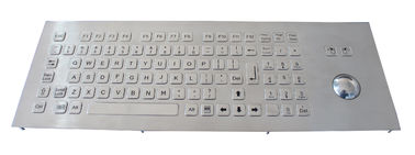 Stainless Steel Industrial Keyboard With Trackball and numeric and FN keys