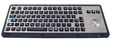 Brushed backlight industrial metal trackball keyboards for industrial &amp; military