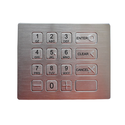 OEM / ODM Vandal Proof Panel Mount Metal Keypad With 16 Button  RS232 , RS485 Available