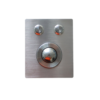 25.0mm Stainless Steel Optical Trackball Mouse With 2 Metal Buttons
