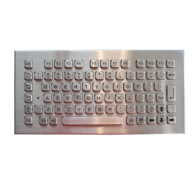 IP65 Anti Vandal Rugged Stainless Steel Keyboard Desktop With Long Stroke Key Travel