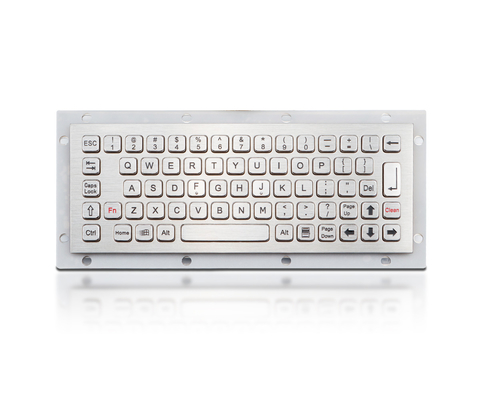 IP65 dynamic Stainless Steel Industrial Keyboard Vandal Proof 68 Keys Compact Format