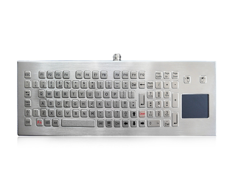Stainless Steel Industrial Keyboard With Touchpad IP68 Waterproof Desktop Metal Keyboard