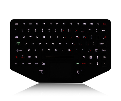 Customized Mini 89 Key Silicone Industrial Keyboard Ruggedized Touchpad Keyboard