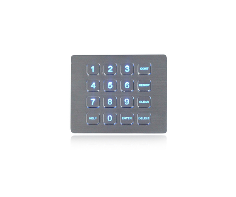 Panel Mount Keypad 16 Button 0.45mm Short Stroke Metal Numeric Keypad