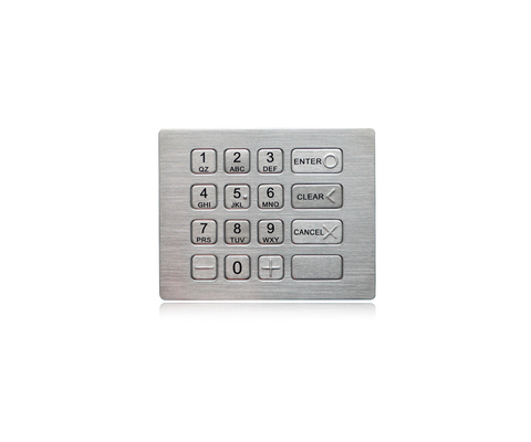 OEM ODM Vandal Proof Panel Mount Metal Keypad With 16 Button Digital Keypad