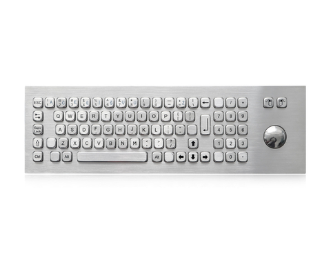 81 Keys Vandal Resistant Keyboard 800DPI With Optical Trackball