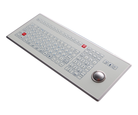 106 Keys Medical Membrane Switch Keyboard Trackball Front Panel Mounting