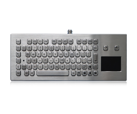 IP65 USB Explosion Proof Brushed Stainless Steel Keyboard With Touchpad For Coal Mine