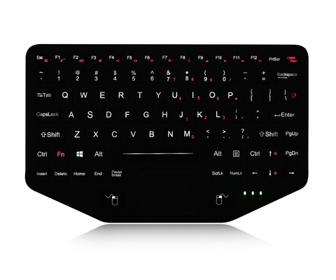 Military IP65 Ruggedized Industrial Keyboard With Touchpad ABS Material