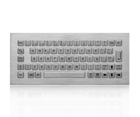 Dustproof Top Panel Mounting Stainless Steel Keyboard With USB Or PS2 Interface