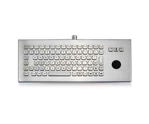 Water Resistant Keyboard Stainless Steel Rugged Wired Operation For Desktop