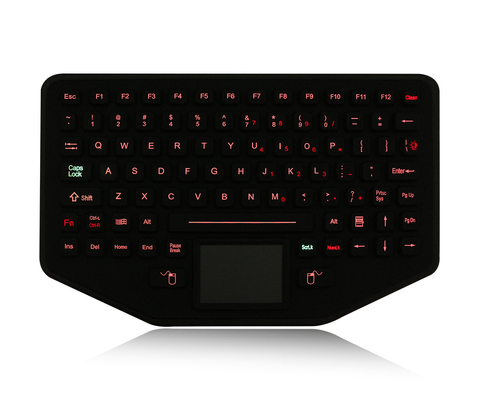 Ip68 Dynamic Sealed Silicone Industrial Keyboard Desktop With Backlight