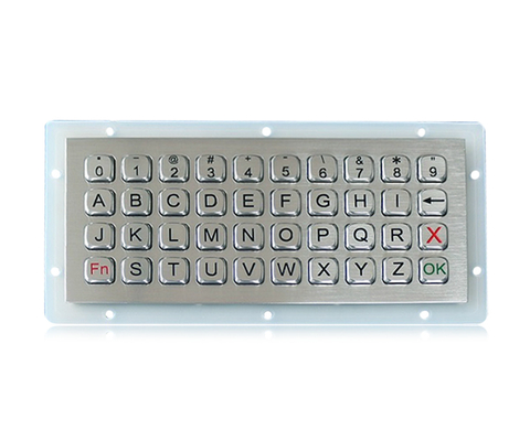 Security 40 Keys Panel Mount Keyboard , Industrial Metal Keyboard Weatherproof