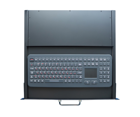 IP65 Dynamic Industrial Drawer Keyboard Rugged PS2 USB With Touchpad