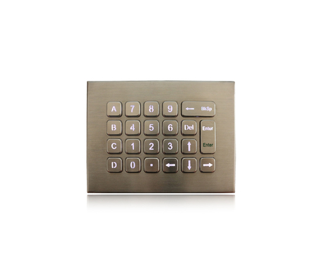 Military Level 22 Keys Numeric Key Pad IP68 Dynamic Metal Keypad