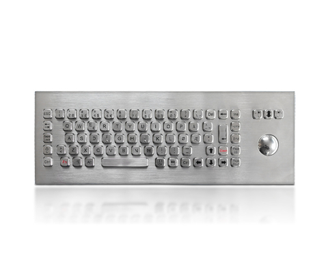 IP65 Rated Stainless Steel Keyboard With 3 Mouse Buttons For Industrial Applications