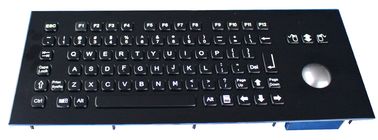 Industrial Black Metal Keyboard  83 Keys 304 Stainless Steel Material For Info Kiosk