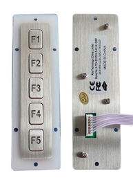 Vandal Proof Panel Mount Keypad , Industrial Matrix Function Keypad 5 Keys