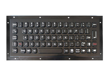 Customized Metal Koisk Keyboard Brushed Black Titanium Industrial USB / PS2 Interface