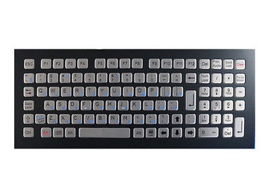 Industrial Koisk Metal Mechanical Keyboard Black IP67 Rated Washable Top Mounted