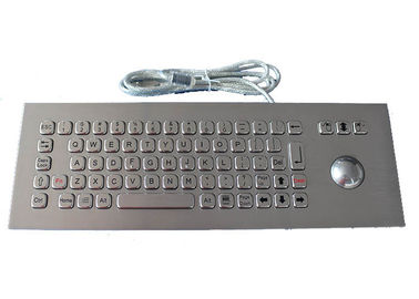 Rugged Industrial Metal Keyboard Library ATM Koisk Keypad Stainless Steel With Trackball