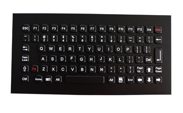 Industrial Panel Mounted Metal Keyboard Waterproof Black Titanium Electroplated