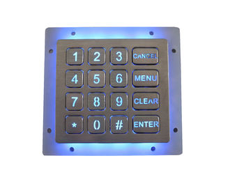 Compact Format Stainless Steel Keypad Dynamic Dot Matrix Numeric Type 16 Keys